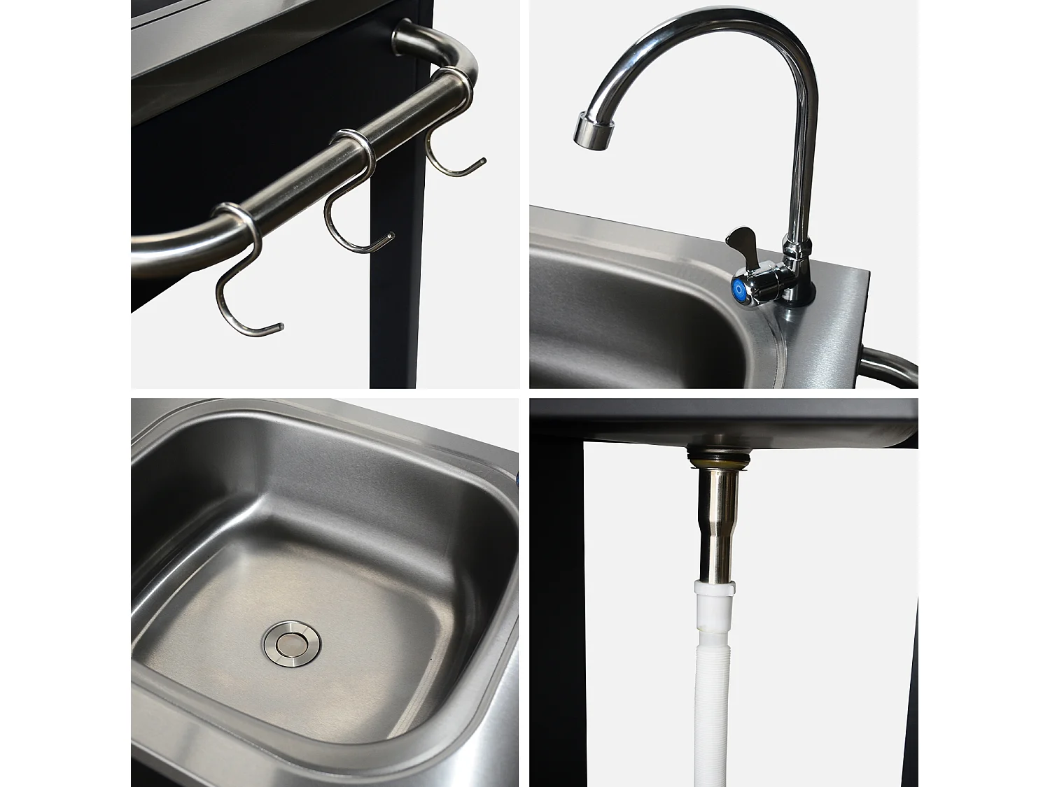 Cucina da esterno in acciaio, nero