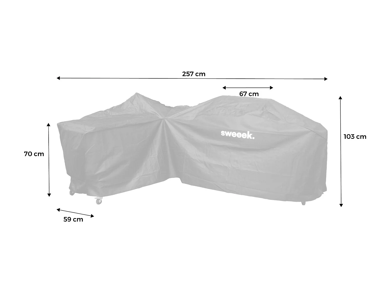 Housse en polyester et PVC pour Barbecue au gaz Rochefort