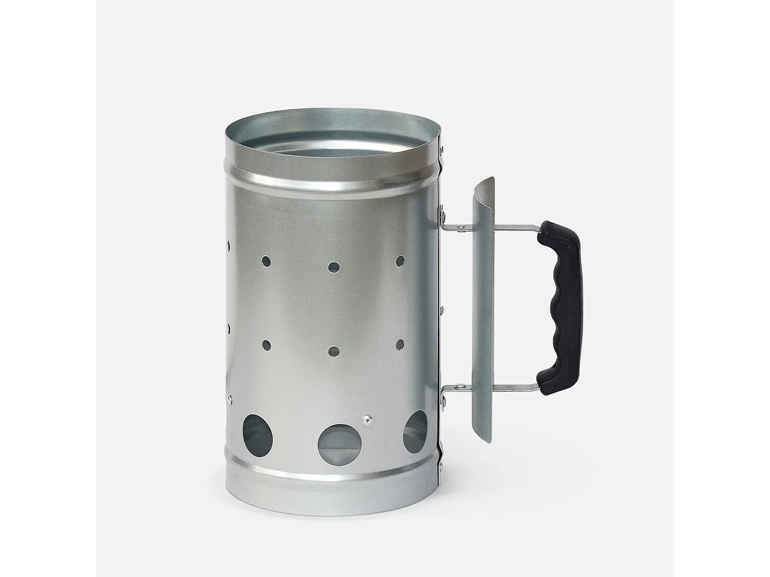 Chimenea de encendido para la barbacoa de carbón gris