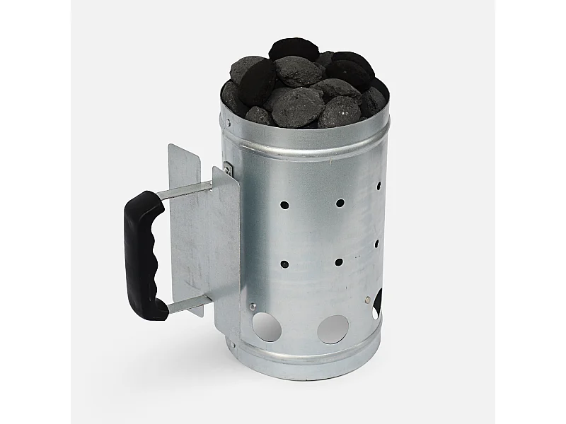 Cheminée d’allumage pour barbecue charbon de bois - allume braises démarrage rapide