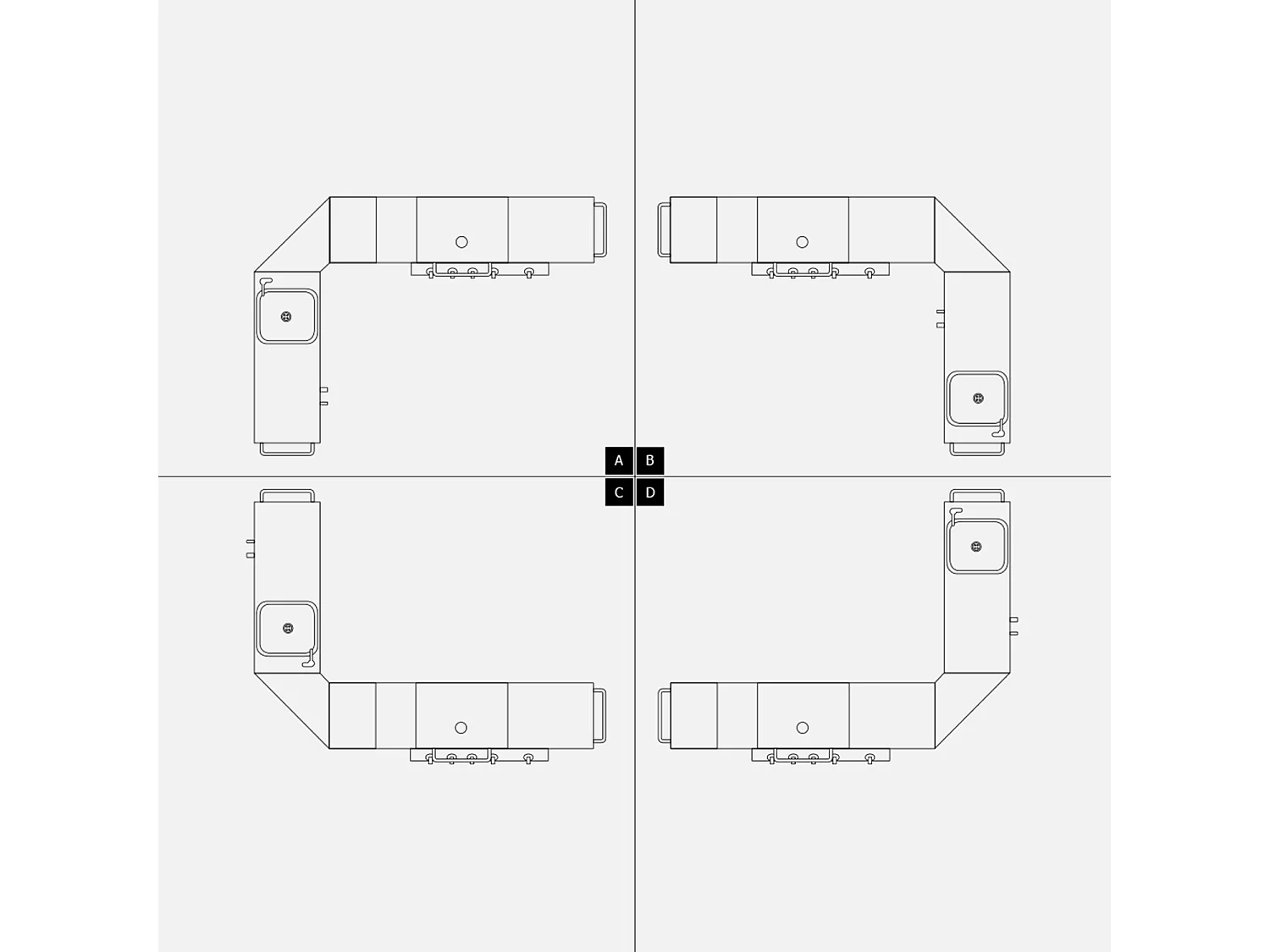 Barbecue a gas stile americano, nero