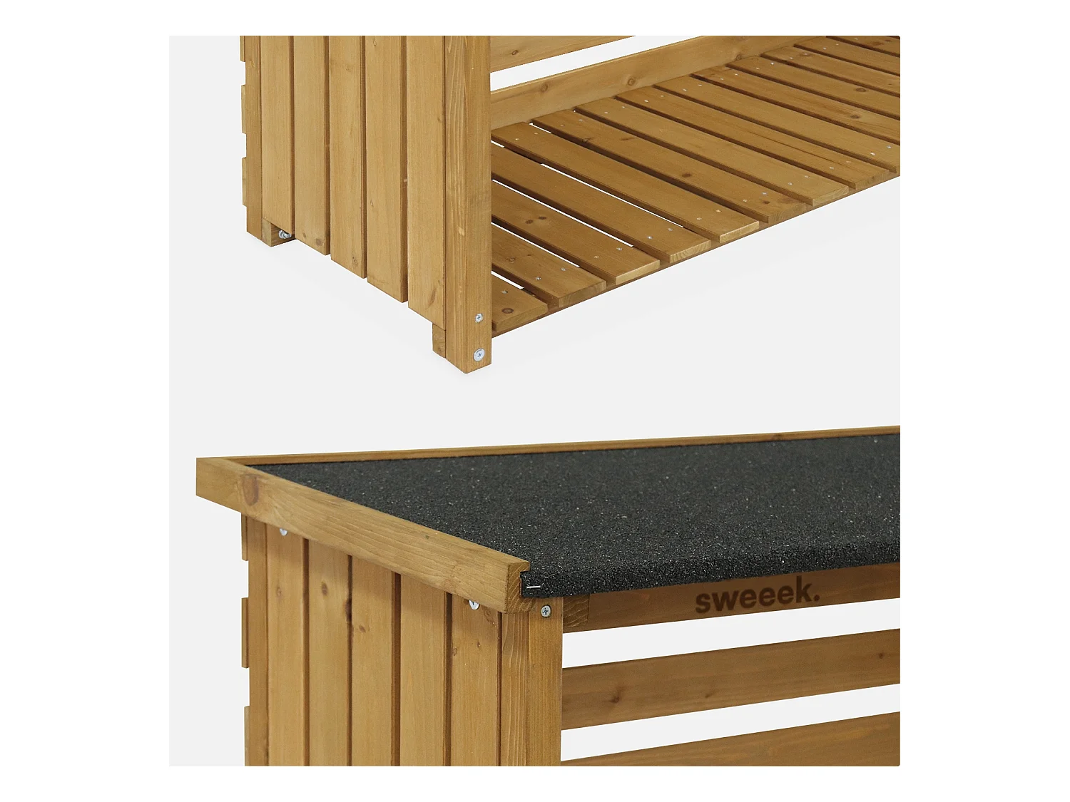 Cabina di legno, 120x45x120cm, marrone naturale