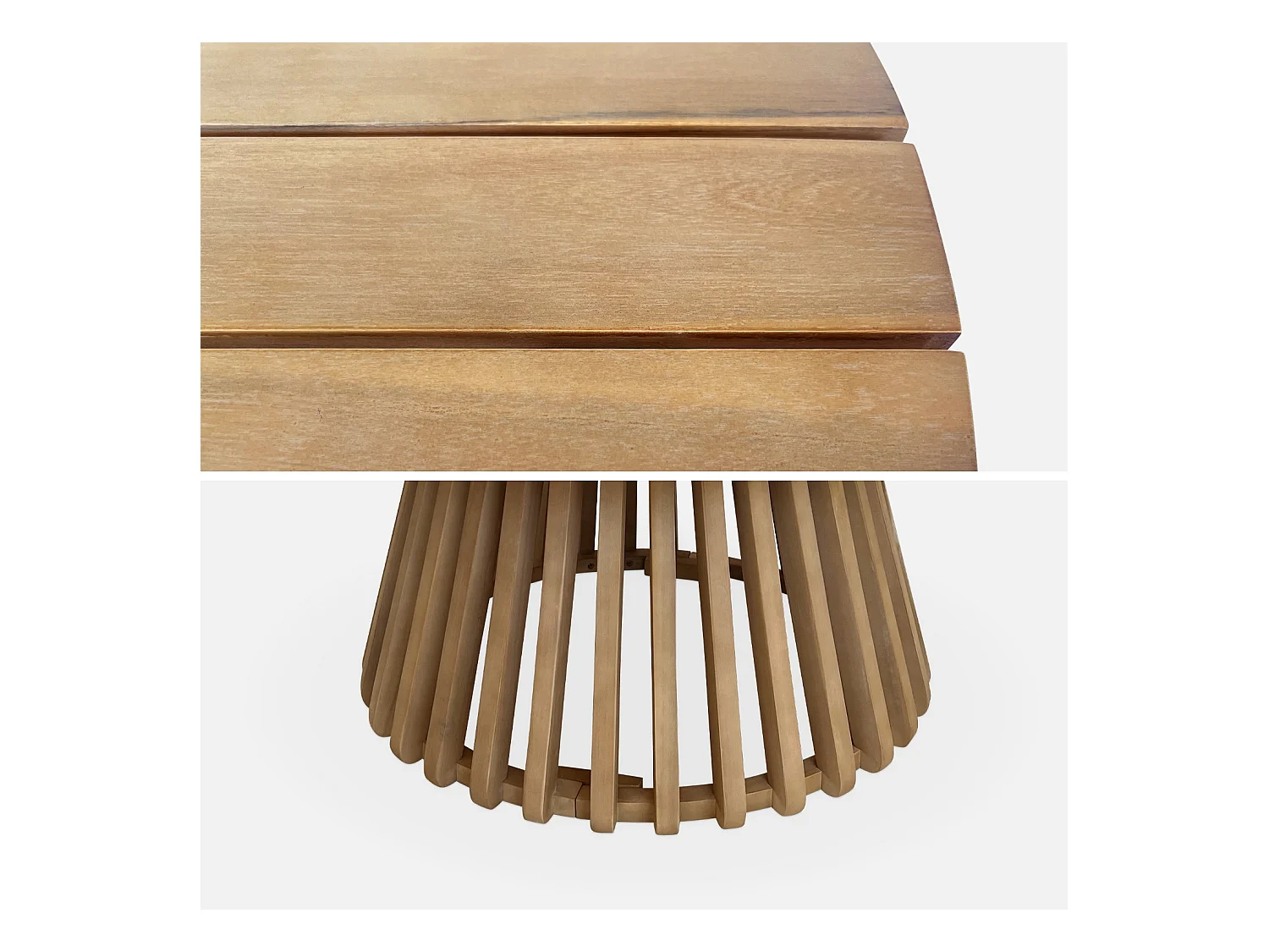 Mesa de centro de jardín de madera, 80cm natural