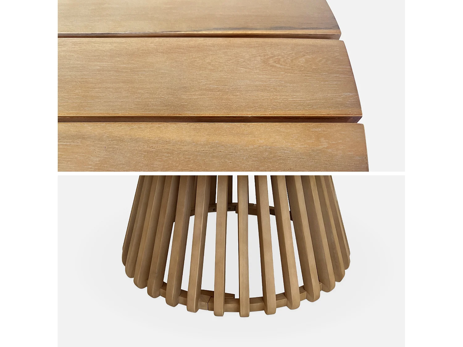 Mesa de centro de jardín de madera natural