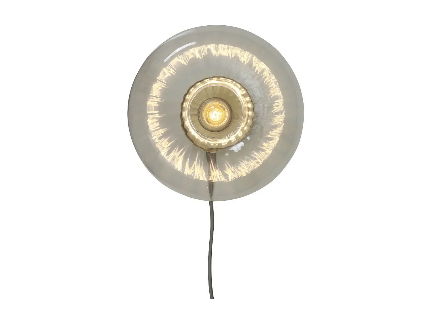 Applique ronde en verre transparent effet ballon