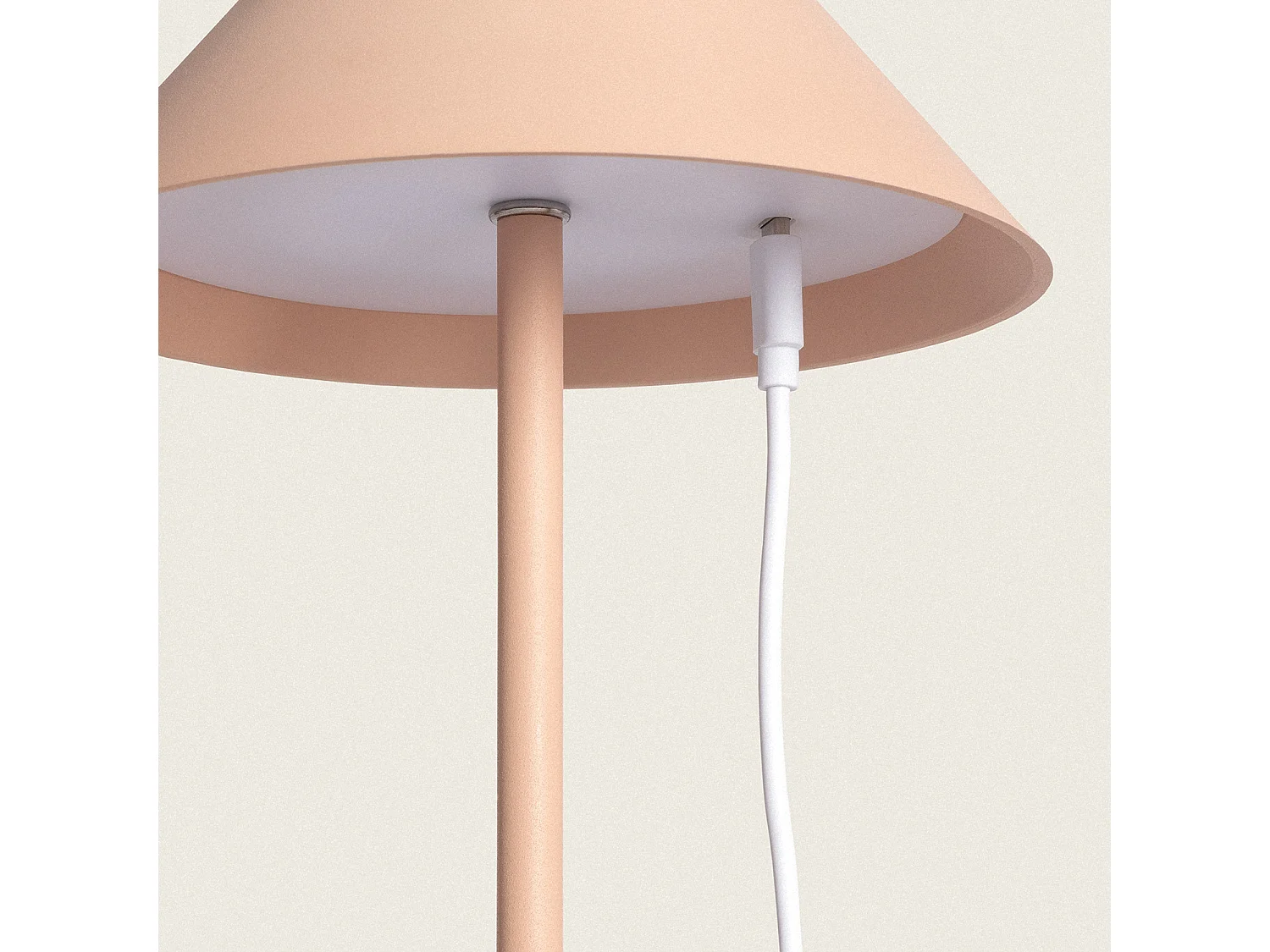 Lampe à Poser LED Portable avec Batterie USB Rechargeable Métal Kivuli Beige