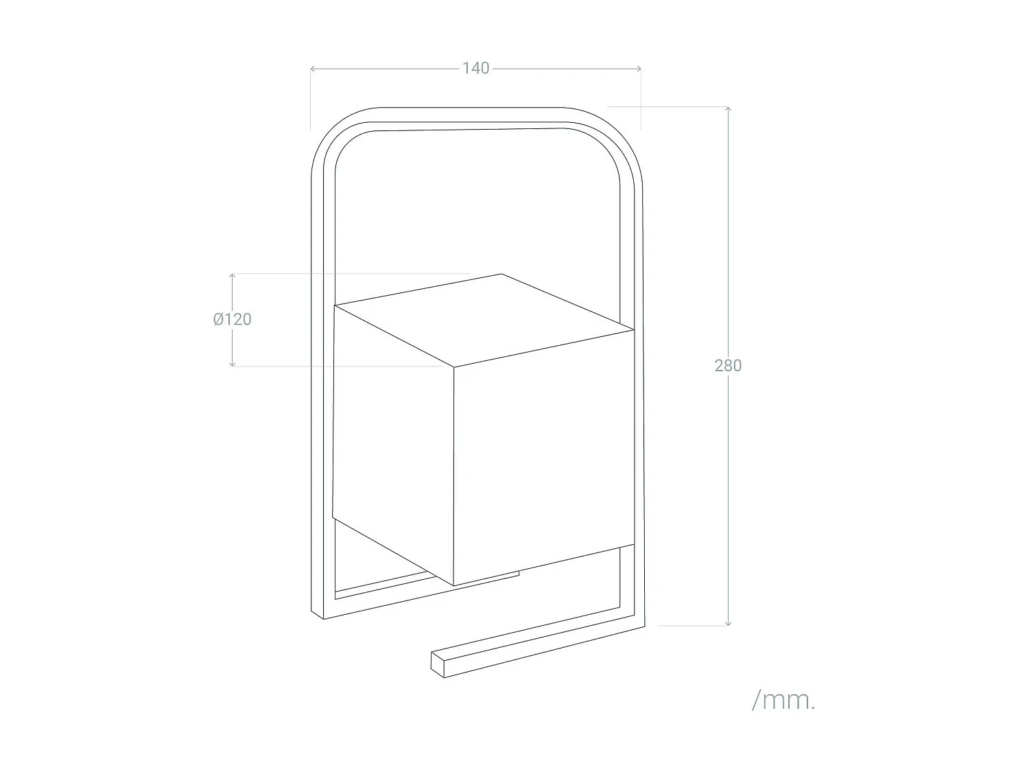 Lampe à Poser LED Portative Extérieure 2.5W Tiber avec Batterie Rechargeable USB Noir