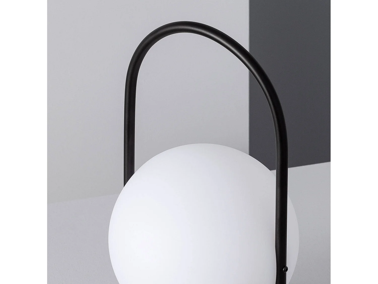 Lampada da Tavolo per Esterni LED 2.5W Portatile Metallo con Batteria USB Ricaricabile Mkono Nero