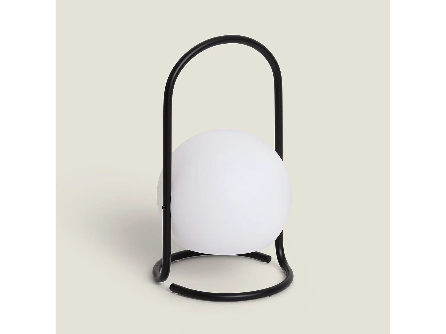 Lampada da Tavolo per Esterni LED 2.5W Portatile Metallo con Batteria USB Ricaricabile Mkono Nero