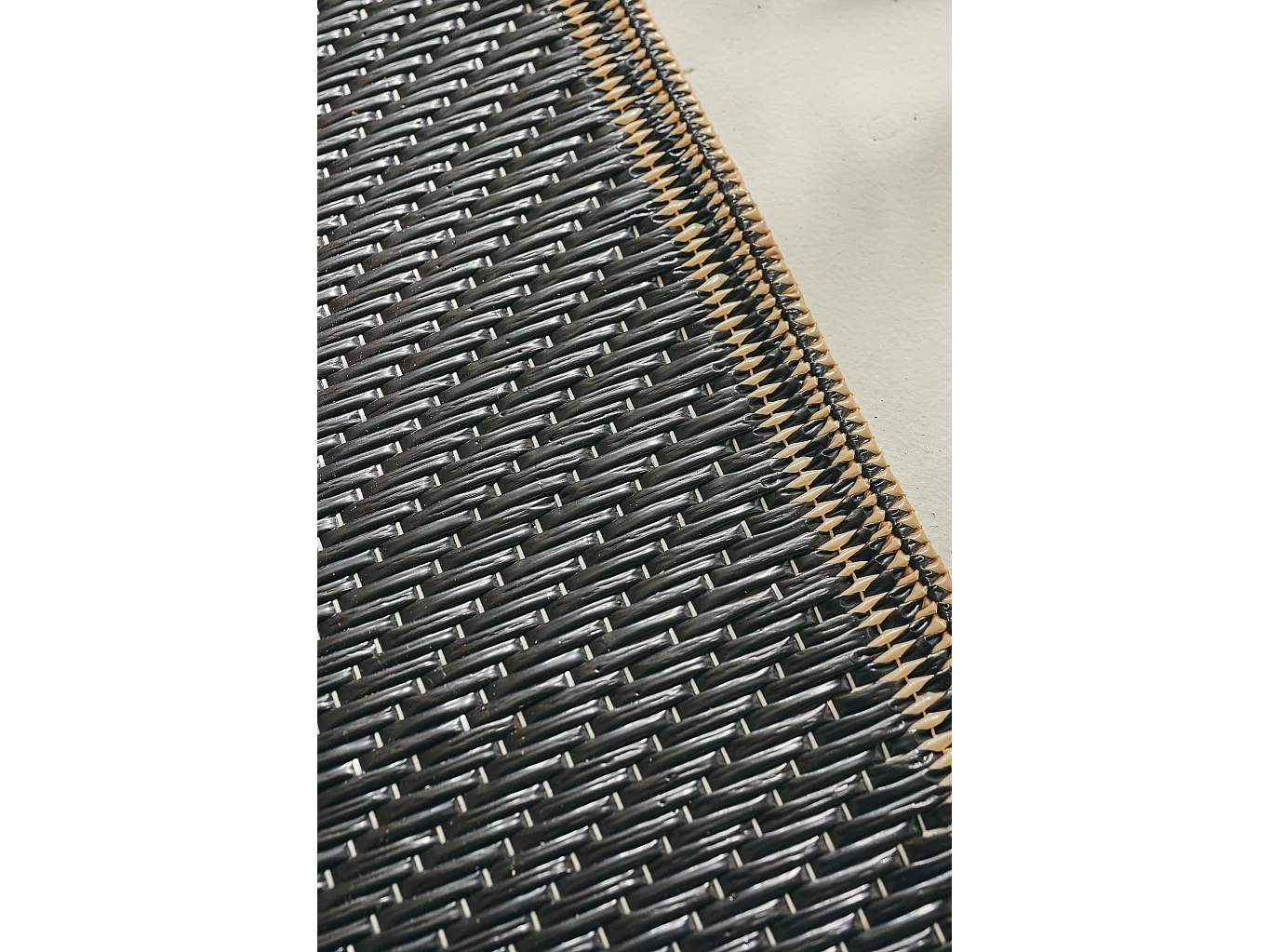 Tapis vague - noir - extérieur - Capri - 180x280