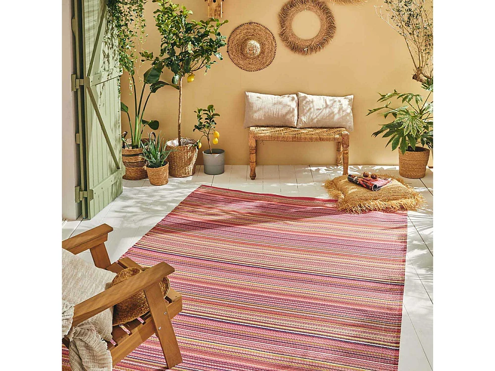 Tapis multocolore - rose - extérieur - Capri - 150x220