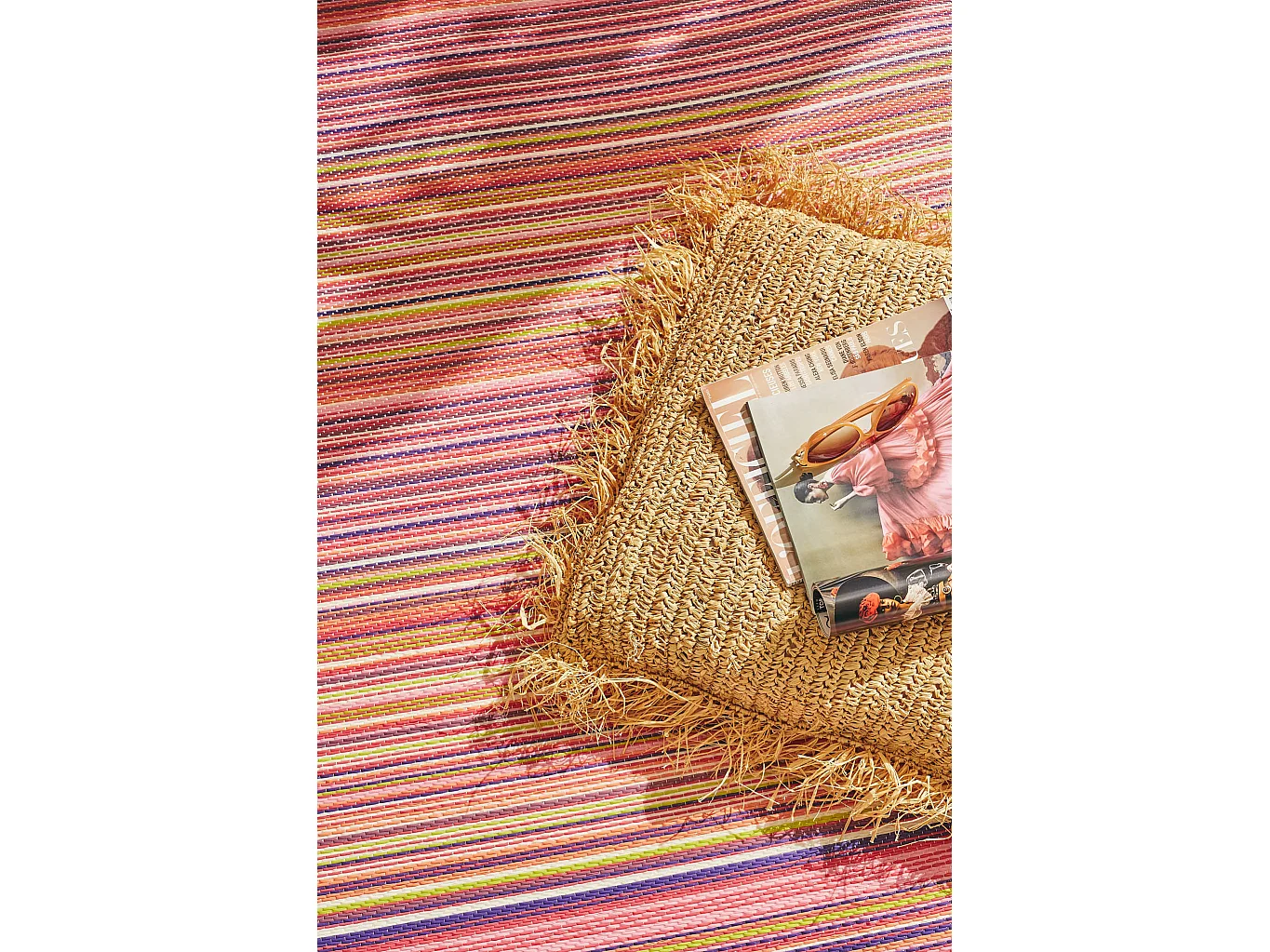 Tapis multocolore - rose - extérieur - Capri - 150x220