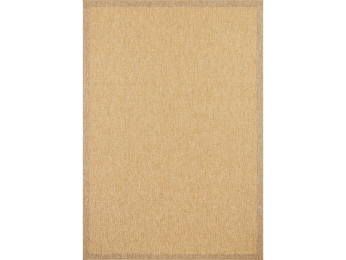 Tapis de salon - intérieur extérieur - Nature -  aspect Jute - Jaune - 200x290 cm