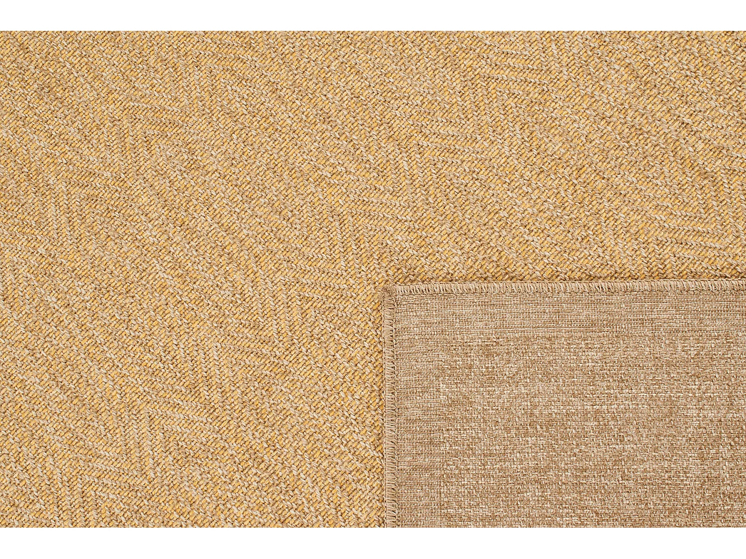 Tapis de salon - intérieur extérieur - Nature -  aspect Jute - Jaune - 200x290 cm