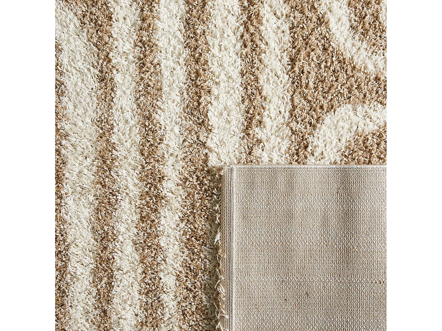 Tapis de salon - motif géométrique - beige - Olympe - 200x280