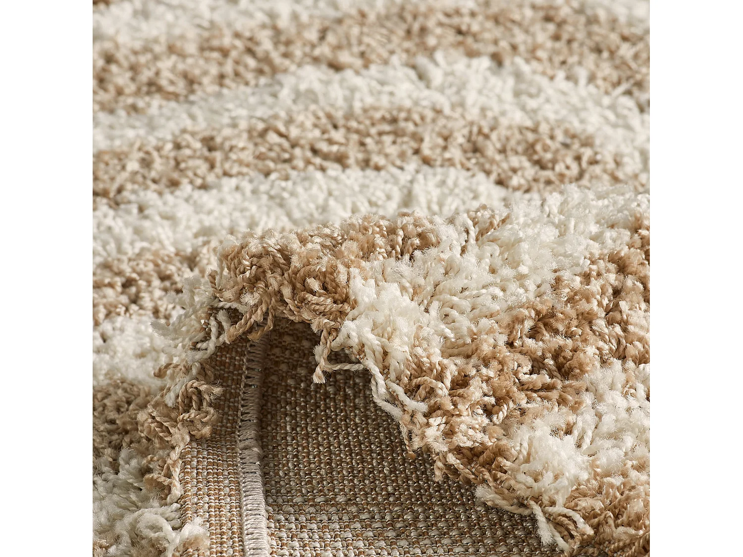 Tapis de salon - motif géométrique - beige - Olympe - 200x280