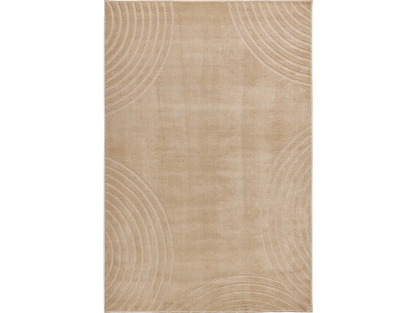 Tapis de salon - motif arc en relief - beige - Bloom - 200x280