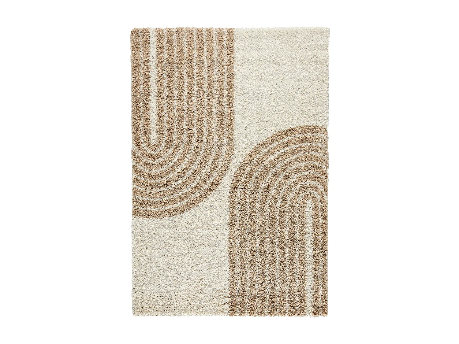 Tapis de salon - motif demi arc - beige - Olympe - 200x280