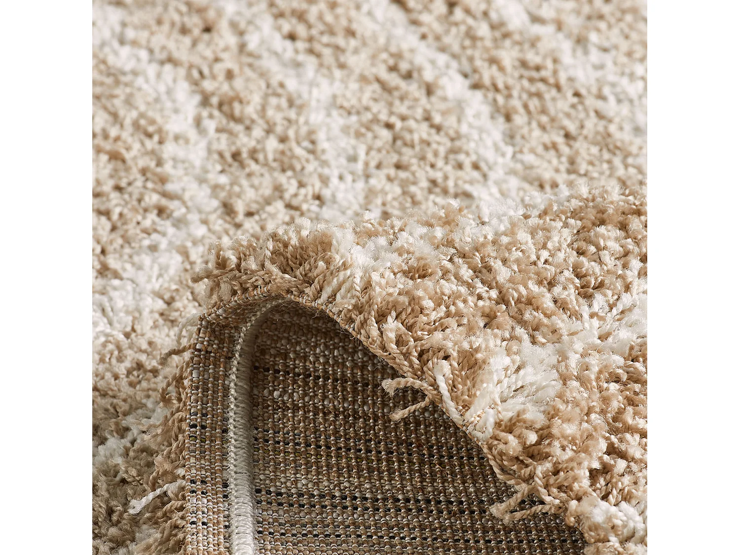 Tapis de salon - motif demi arc - beige - Olympe - 200x280