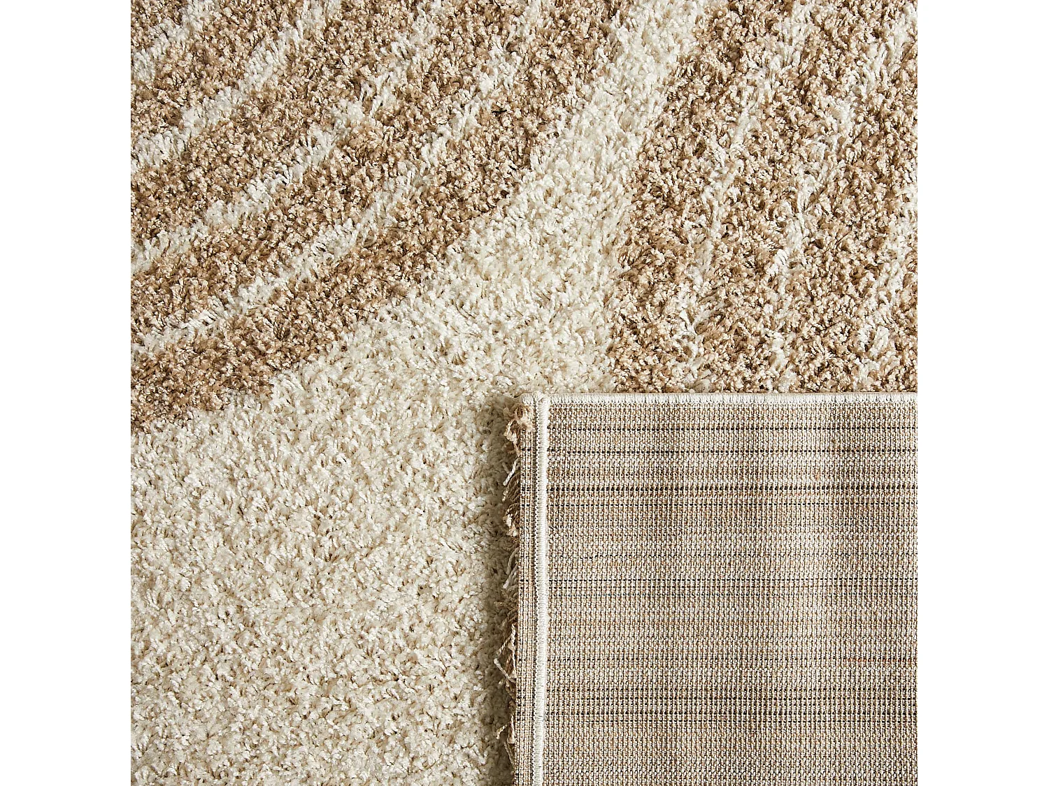 Tapis de salon - motif demi arc - beige - Olympe - 200x280