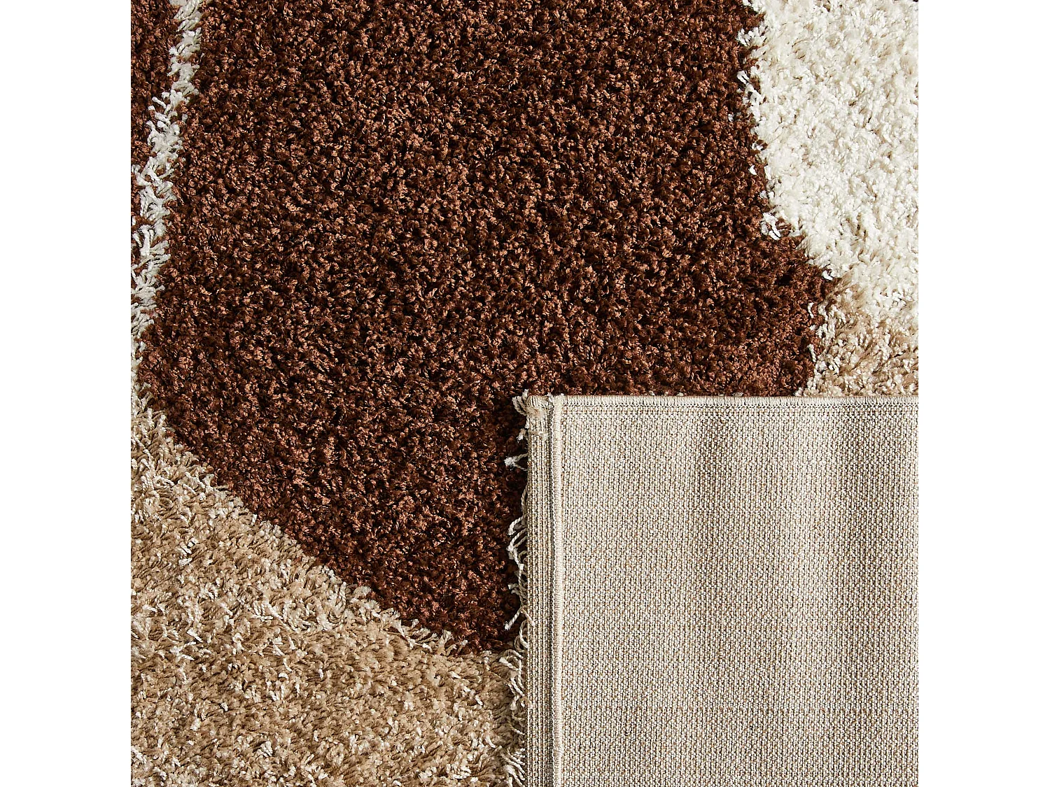 Tapis de salon - motif artistique - marron - Palerme - 160x230