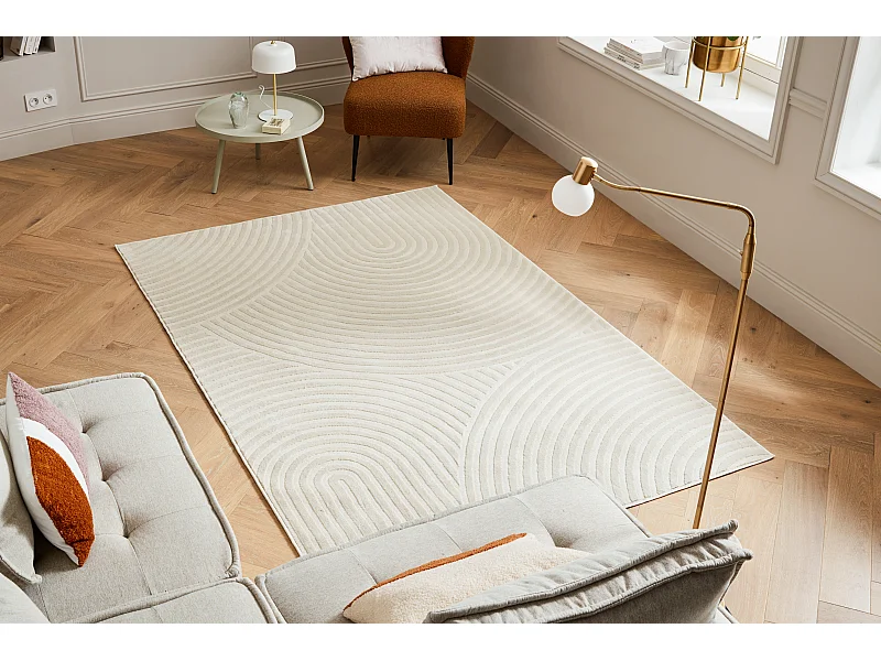 Tapis de salon - arc en ciel - crème - Bloom - 200x280