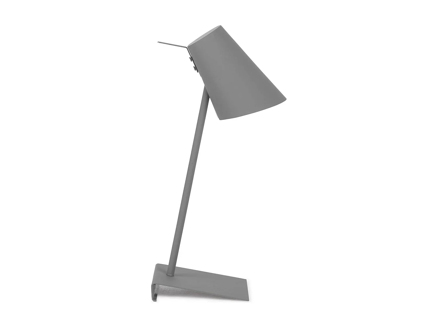 Lampe de table inclinée en métal gris