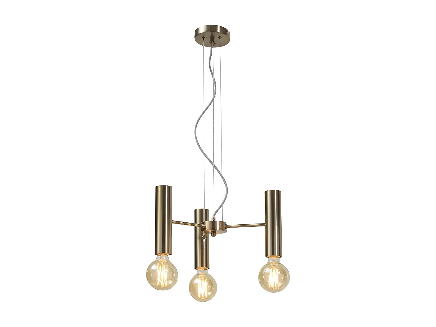 Drievoudige ophanging in goudkleurig metaal