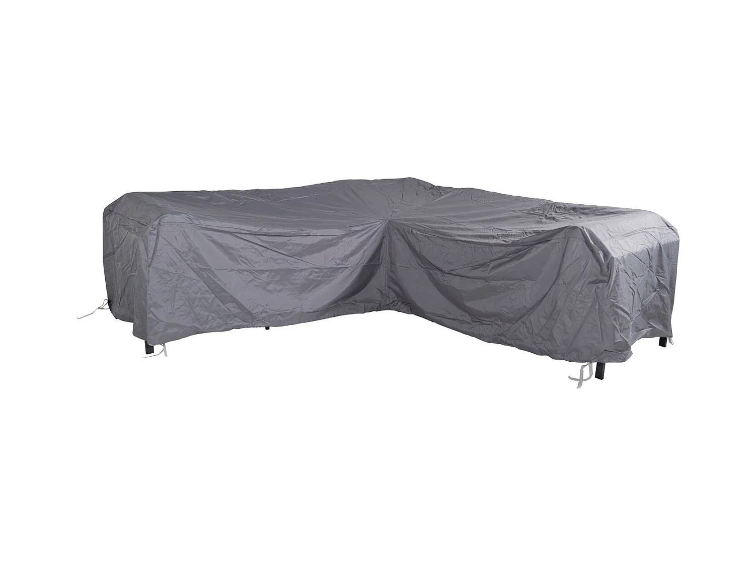 Furnco hoes voor tuinmeubelen L-vormig 254x254x90x66cm grijs.