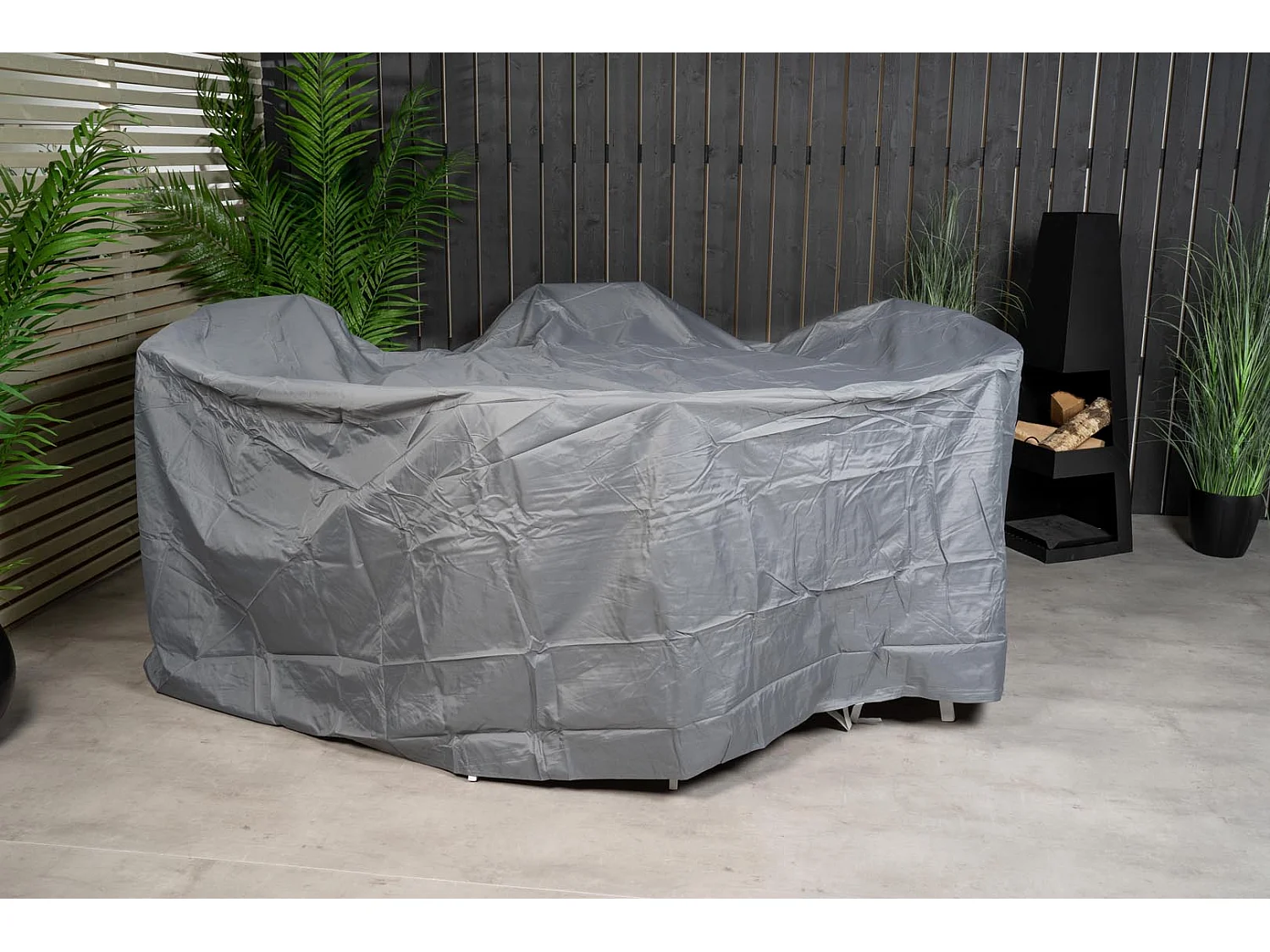 Cus hoes voor bank Ø300cm grijs.