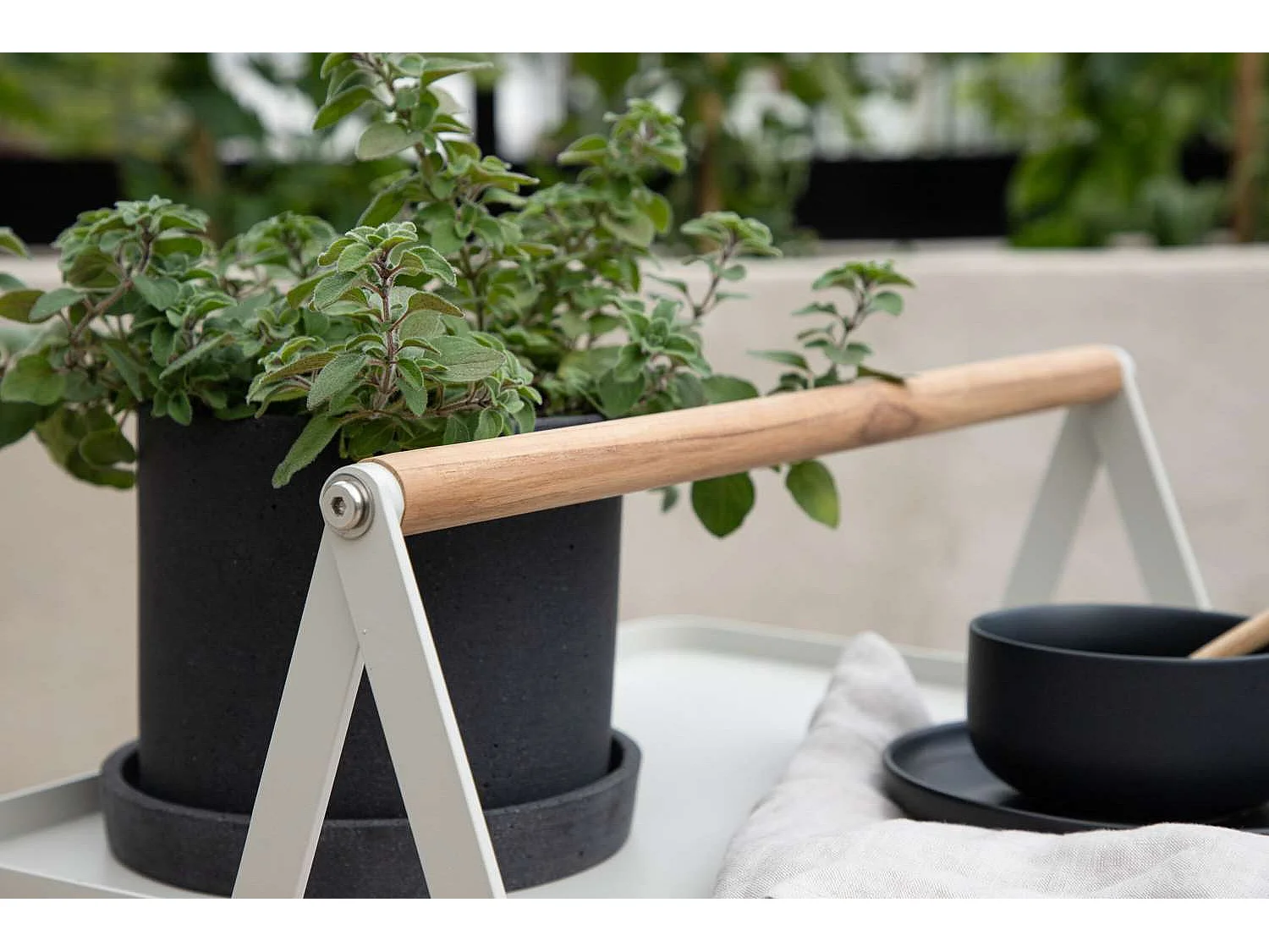 Table d'Appoint de Jardin "Clarin" 59cm Beige