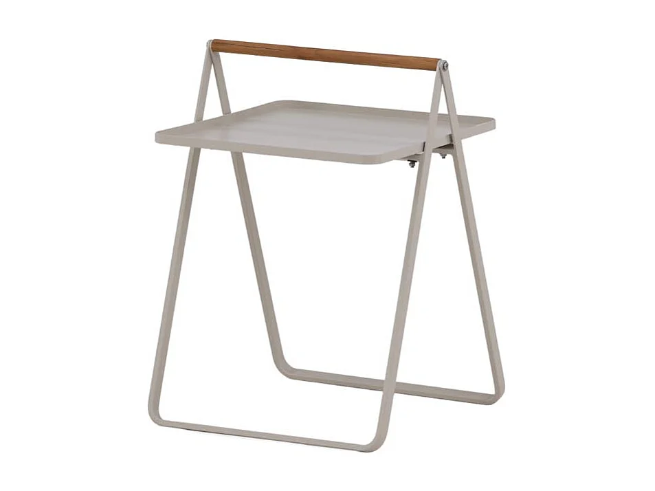 Mesa auxiliar Clarin beige.