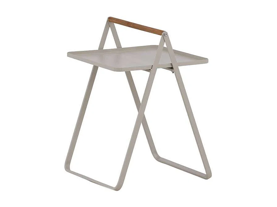 Mesa auxiliar Clarin beige.