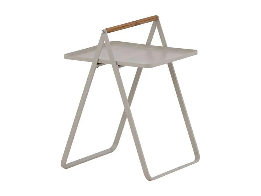 Mesa auxiliar Clarin beige.