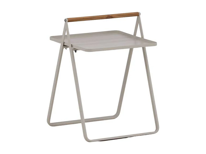 Mesa auxiliar Clarin beige.