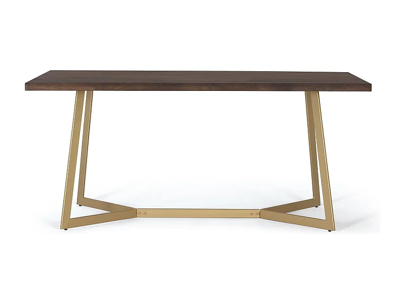 Table à manger en bois manguier et métal