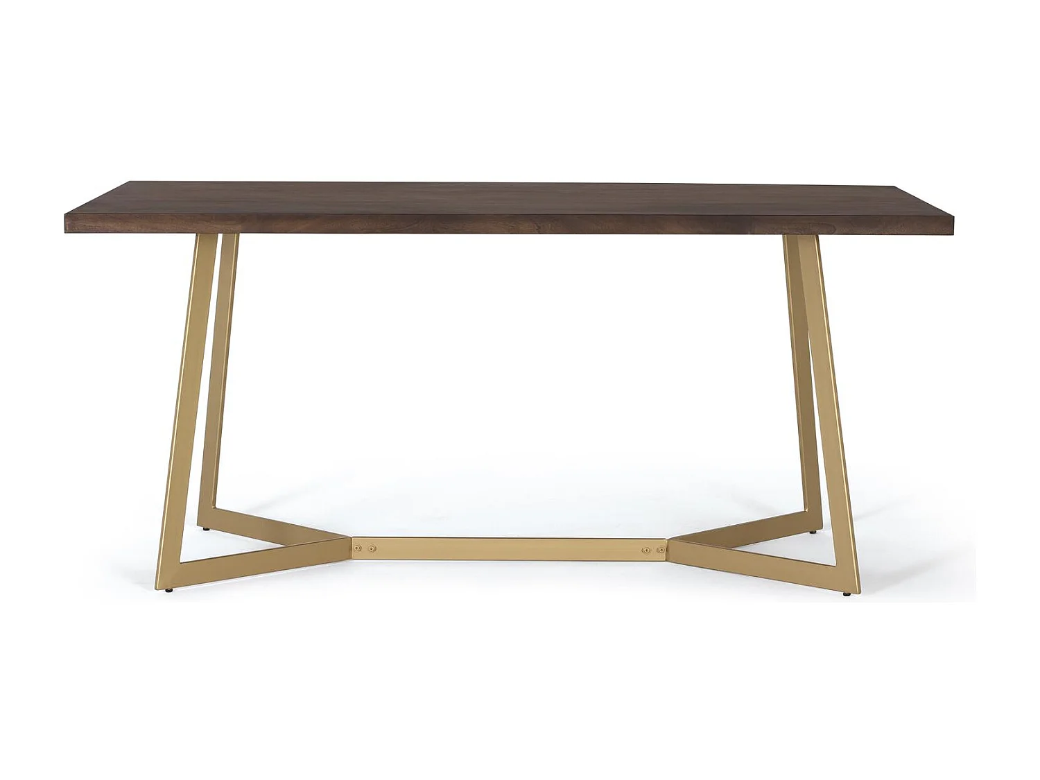 Table à manger en bois manguier et métal