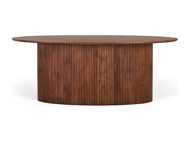 Table à manger ovale en bois d'acacia 200 cm