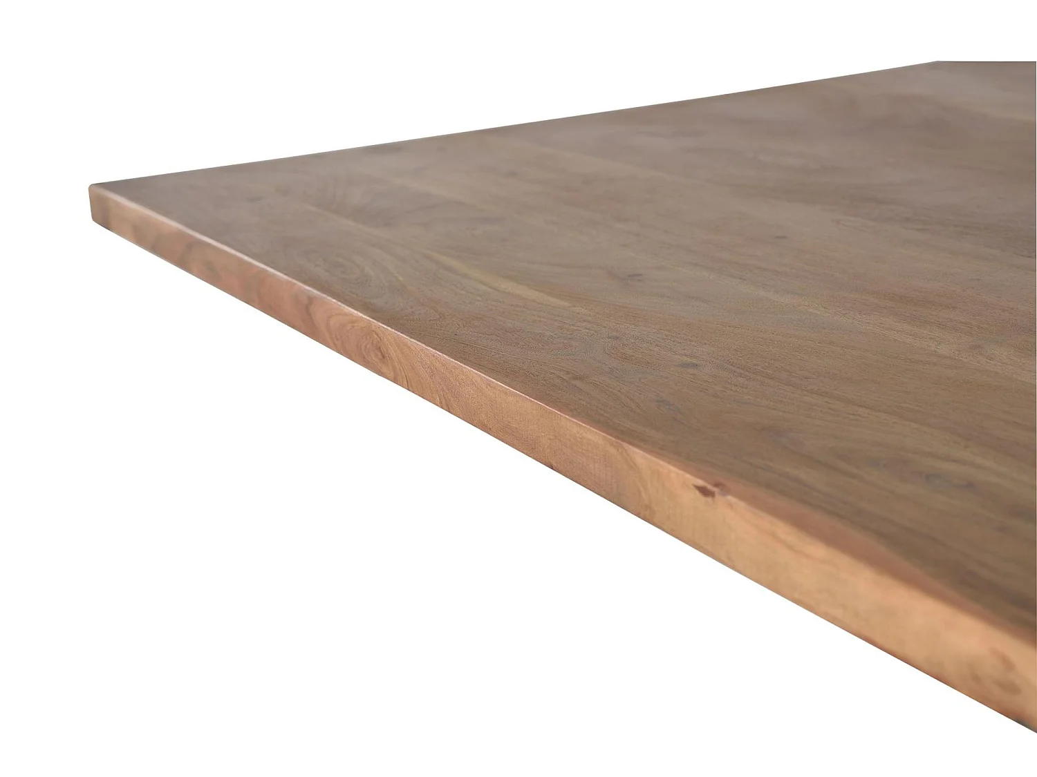 Tables de salle à manger en bois d'acacia 180 cm, style industriel - 76 x 180 x 90
