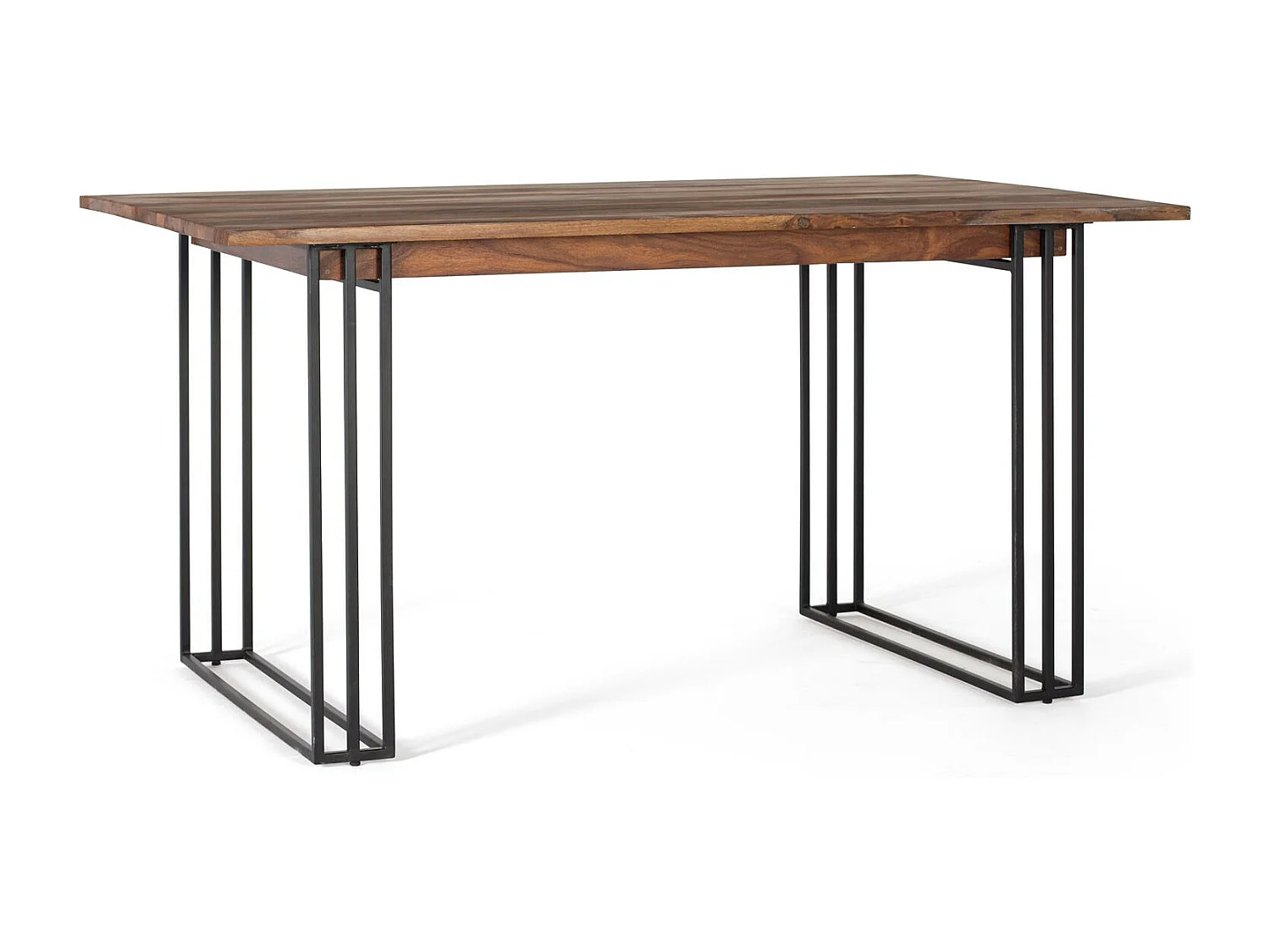 Mesa comedor en madera de palisandro, mango y metal marron Marrón.Giner y Colomer 76x90x150
