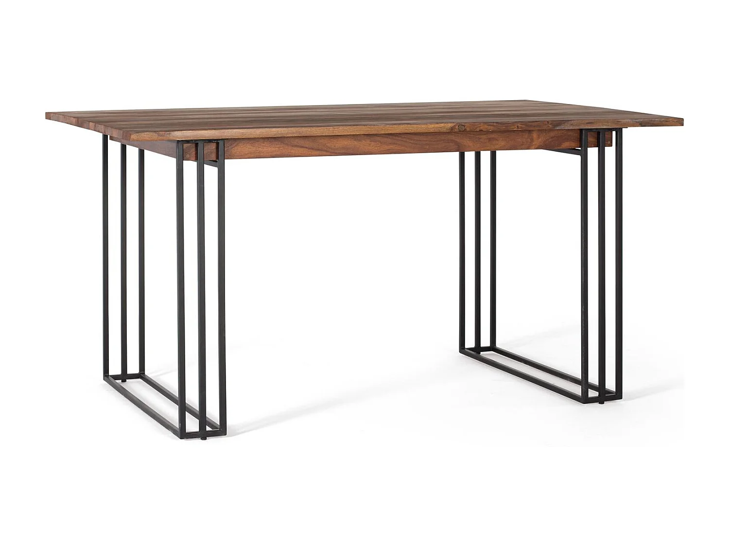 Table à manger bois palissandre et métal