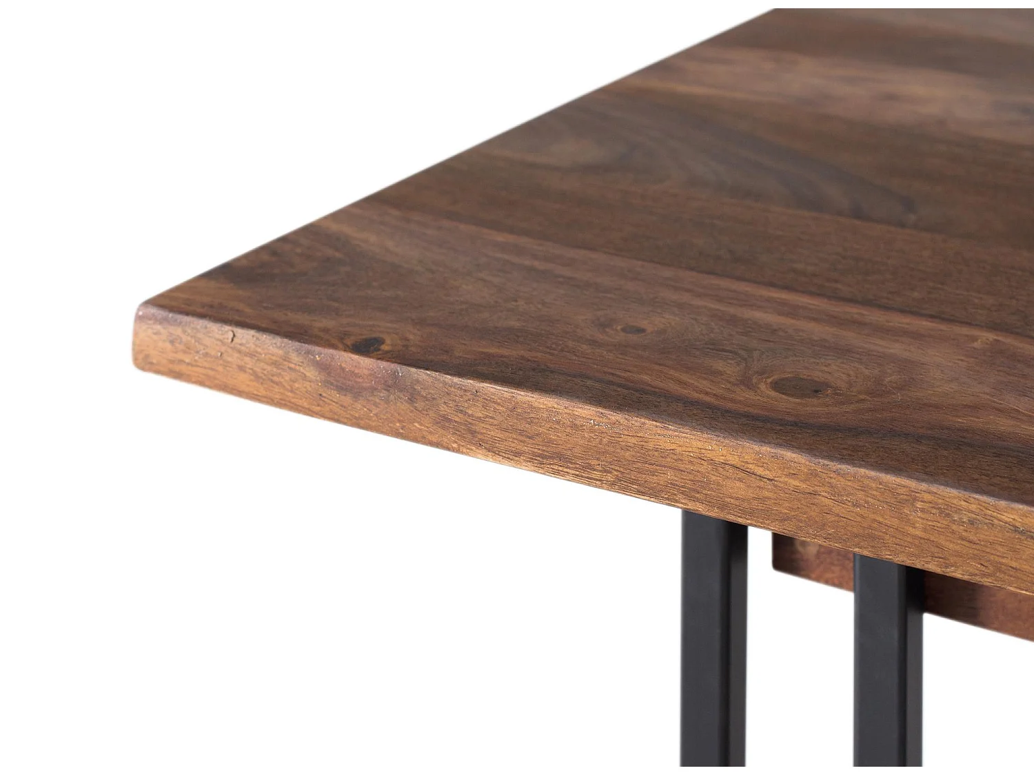 Table à manger bois palissandre et métal