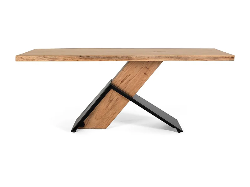 Table à manger en bois d'acacia et métal