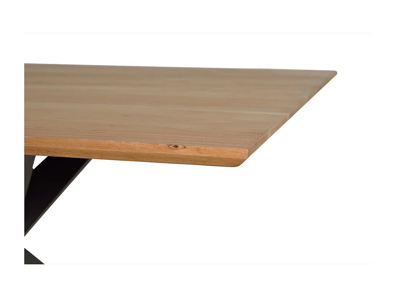 Table a manger en bois d'acacia et métal