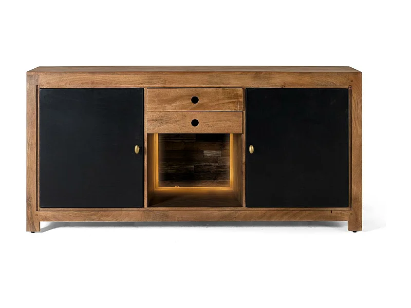 Buffet en bois manguier et métal noir