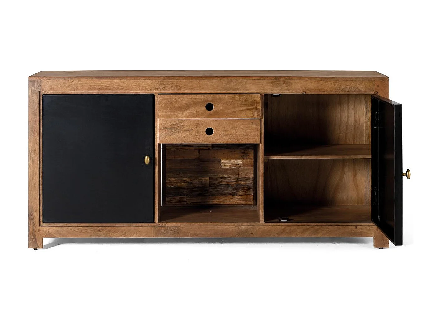 Buffet en bois manguier et métal noir