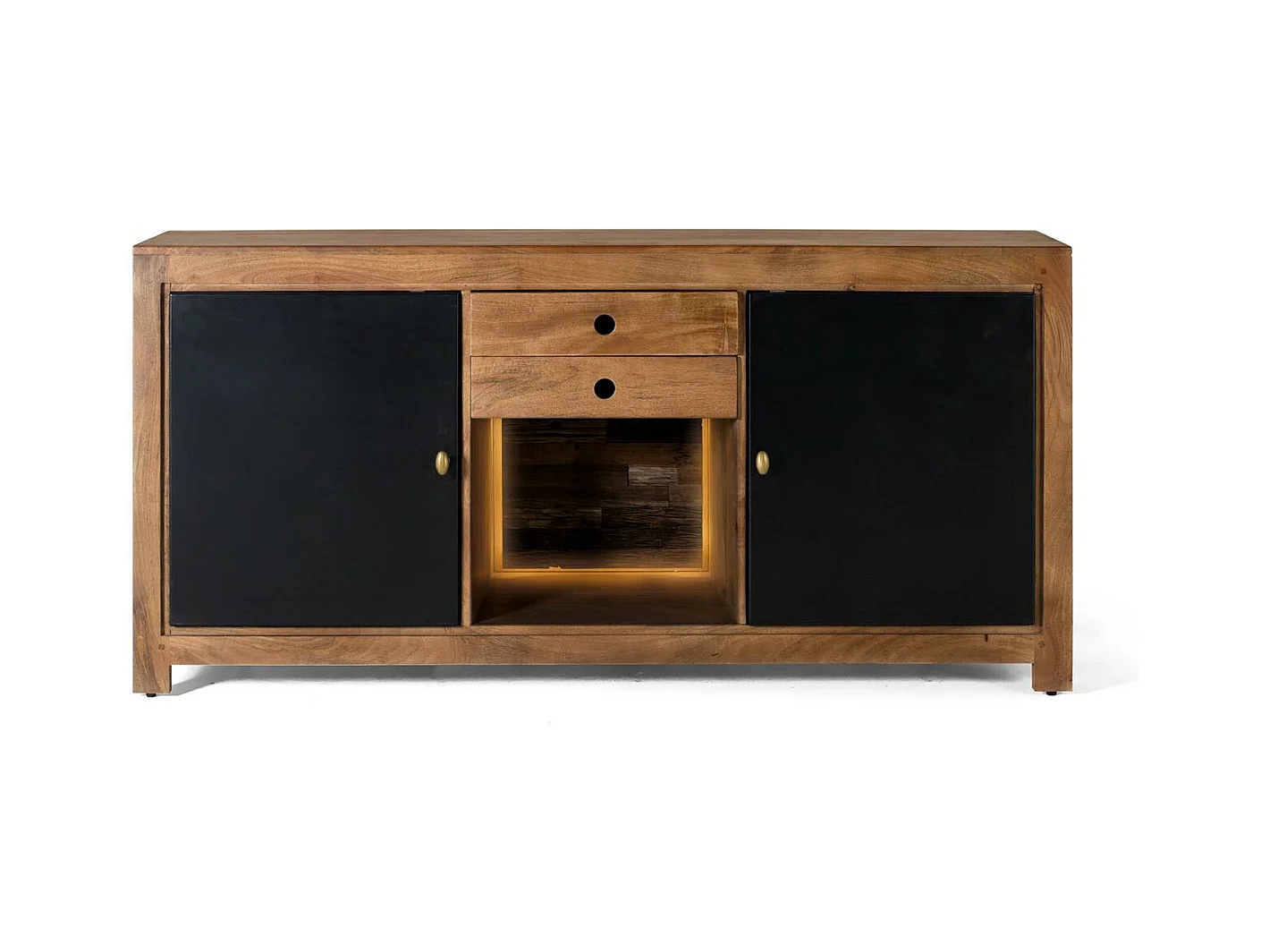 Buffet en bois manguier et métal noir