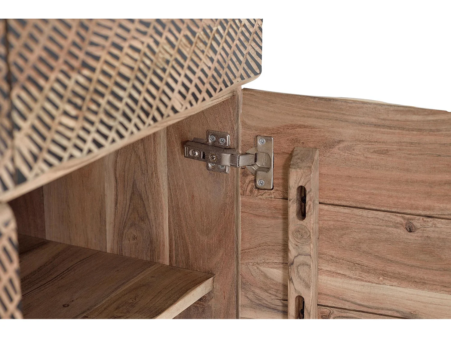 Buffet en bois d'acacia et pieds en métal couleur naturelle