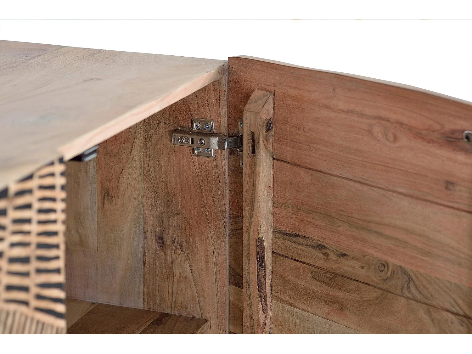 Buffet en bois d'acacia et pieds en métal couleur naturelle