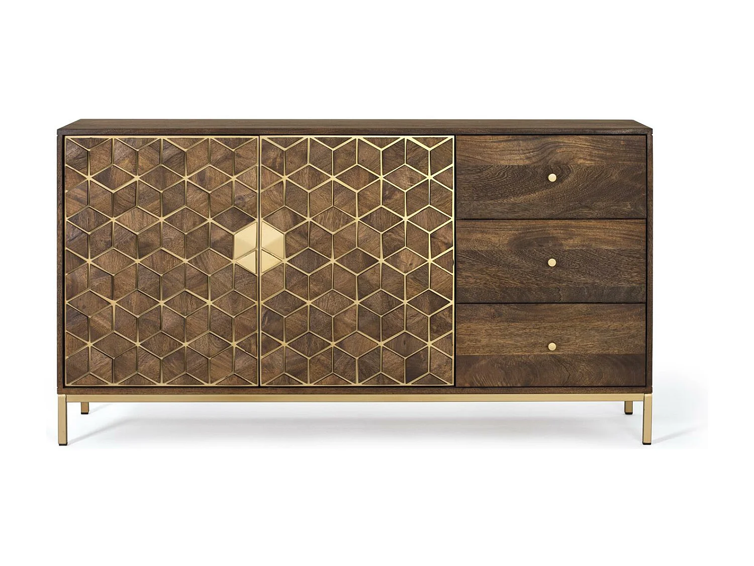 Buffet en bois manguier et métal